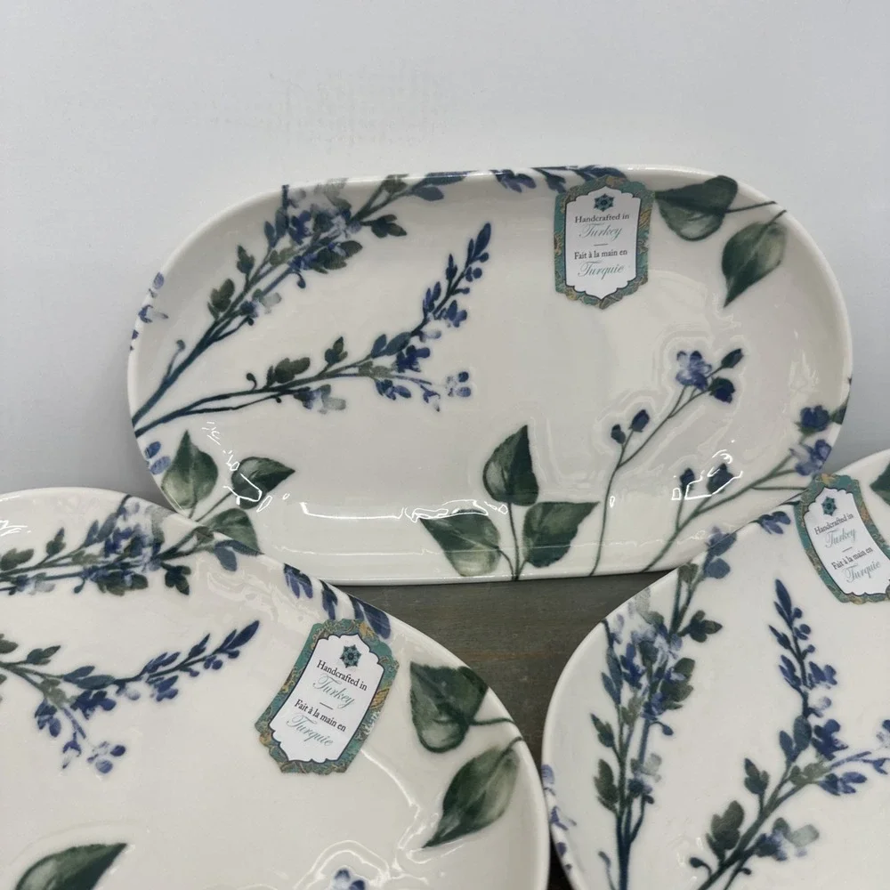 3 INTESA HOME Oval Serving Plate Wildflowers 9.5